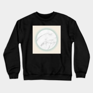 White Marble Circle Pastel Crewneck Sweatshirt